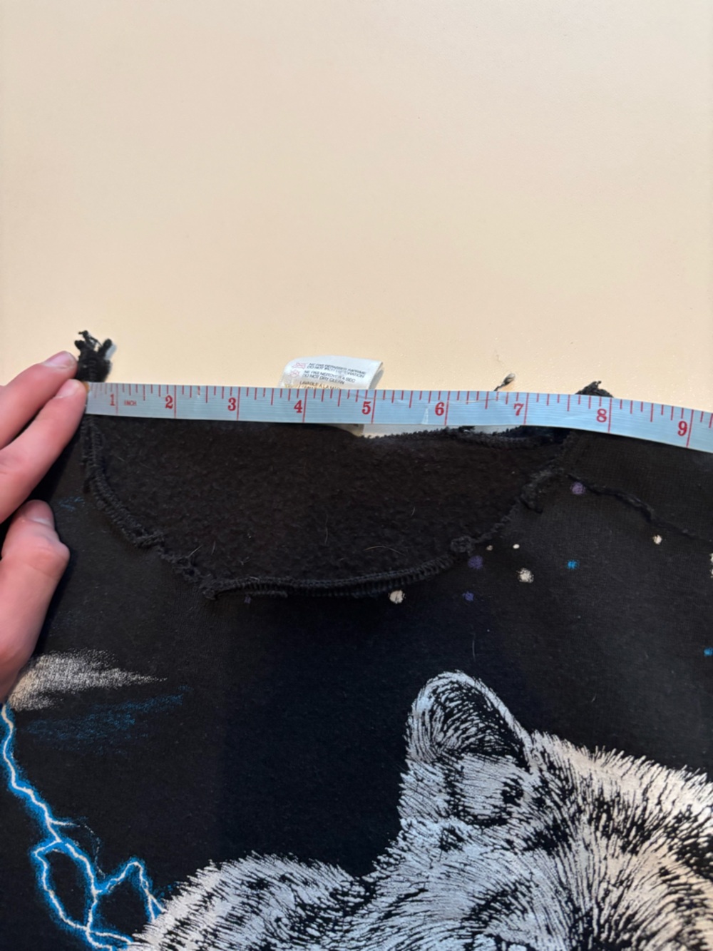 Vintage Lago 93 Jeff deweerd lighting wolf nature design crewneck (repaired neck - Picture 9 of 10